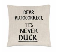 Caro Autocorrect It's Mai Anatra Cuscino Cover Maleducato Spellcheck Divertente