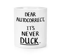 Caro Autocorrect It's Mai Anatra Trucco Pennello Matita Pot Spellcheck Scherzo