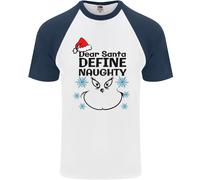 Caro Babbo Natale,Definire Cattivo Natale Divertente DA UOMO S/S Baseball