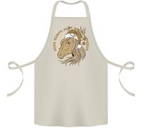 Caro Babbo Natale Divertente Cavallo Equestre Cotone Grembiule 100% Biologico