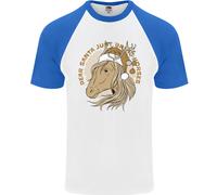 Caro Babbo Natale Divertente Cavallo Equestre Natale Maglietta S/S Da Uomo