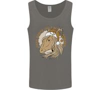 Caro Babbo Natale Divertente Cavallo Equestre Natale Uomo Canotta Maglia