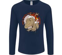 Caro Babbo Natale Divertente Cavallo Equestre Natale Uomo Maniche