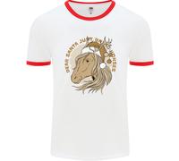 Caro Babbo Natale Divertente Cavallo Equestre Natale Uomo Ringer