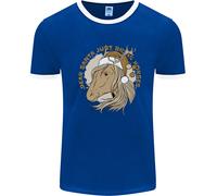 Caro Babbo Natale Divertente Cavallo Equestre Natale Uomo Ringer