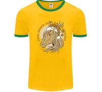 Caro Babbo Natale Divertente Cavallo Equestre Natale Uomo Ringer