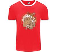 Caro Babbo Natale Divertente Cavallo Equestre Natale Uomo Ringer