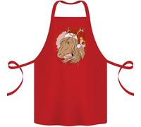 Caro Babbo Natale Divertente Equestre Cavallo Cotone Grembiule 100% Biologico