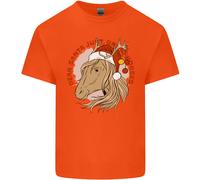 Caro Babbo Natale Divertente Equestrian Cavallo Natale Maglietta Bambini