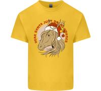 Caro Babbo Natale Divertente Equestrian Cavallo Natale Maglietta Bambini