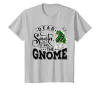 Caro Babbo Natale Era Lo gnomie Divertenti Xmas Maglietta, Bambini, Argento, 3 Anni