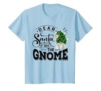 Caro Babbo Natale Era Lo gnomie Divertenti Xmas Maglietta, Bambini, Celeste, 3 Anni