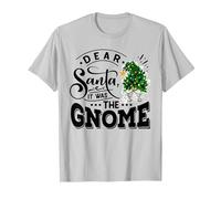 Caro Babbo Natale Era Lo gnomie Divertenti Xmas Maglietta, Uomo, Argento, L