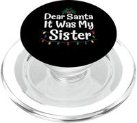 Caro Babbo Natale, era mia sorella, divertente abbinamento natalizio PopSockets PopGrip per MagSafe