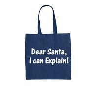 Caro Babbo Natale, i Can Explain Borsa Tote IN Tela - Natale Segreto Claus