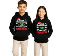 Caro Babbo Natale, la merce tutto cattivo costume cappello di Natale | Natale Natale Natale X-Mas bambini felpa con cappuccio maglione, Nero , 140