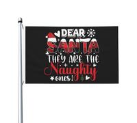 Caro Babbo Natale, loro sono i cattivi, bandiera 3x5, per esterni, doppia faccia, decorazione da parete per camera delle ragazze, 9,1 x 1,5 m, caro Babbo Natale, loro sono i cattivi, arazzo dormitorio