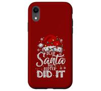 Caro Babbo Natale My Sister Did It Natale abbinato famiglia Custodia per iPhone XR