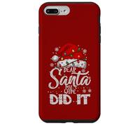 Caro Babbo Natale My Wife Did It Natale abbinato famiglia Natale Custodia per iPhone 7 Plus/8 Plus