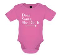 Caro Babbo Natale, She Ha Fatto It - T-Shirt / Body - Natale Segreto Divertente
