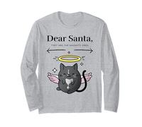 Caro Babbo Natale Sono i Cattivi per Gli Amanti dei Gatti Maglia a Manica