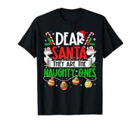 Caro Babbo Natale They Are The Naughty Ones Divertente Natale Ragazzo Ragazza Maglietta