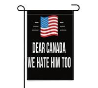 Caro Canada, lo odiamo anche noi, bandiere da giardino anti-politiche per decorazioni, 12x18 pollici, arazzo bifacciale, regalo decorativo per le vacanze, fattoria, esterno