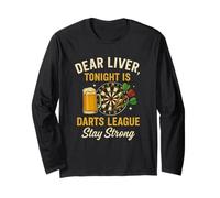 Caro fegato stasera è Darts League Pub league Gioco Team Joke Maglia a Manica