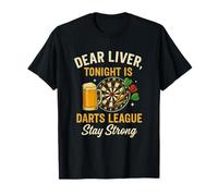 Caro fegato stasera è Darts League Pub league Gioco Team Joke Maglietta