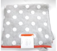 CARO Grigio Chiaro, Bianco a Pois 100% Cotone Bagno, 2 Mano Telo O 2 Dito Punta