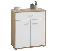 CARO-Möbel Cassettiera TOMMY in rovere Sonoma/bianco, credenza con 1 cassetto e 2 ante