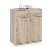 CARO-Möbel Cassettiera TOMMY in rovere Sonoma, credenza con 1 cassetto e 2 ante