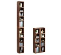 CARO-Möbel CD DVD Blueray - Scaffalatura multimediale in due pezzi, supporto per CD con 10 scomparti per un massimo di 160 CD, 20 x 187 cm (larghezza x altezza)