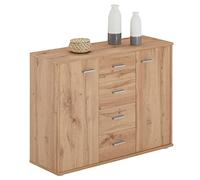 CARO-Möbel Credenza Jamie - Cassettiera con 2 ante e 4 cassetti in rovere Wotan