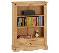CARO-Möbel - Libreria Salsa, Scaffali, Stile Messicano, in Legno di Pino Massiccio, Cerato, 1 cassetto