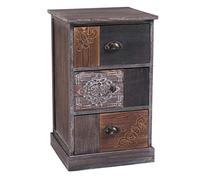 CARO-Möbel Mara - Cassettiera a 3 cassetti, stile shabby chic, stile vintage, con 3 cassetti