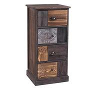 CARO-Möbel Mara - Cassettiera con 4 cassetti, stile shabby chic, stile vintage