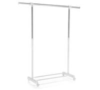 CARO-Möbel Sala - Appendiabiti con ruote, altezza regolabile e allungabile, colore: Bianco