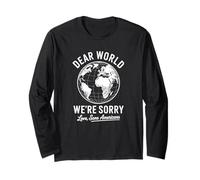 Caro Mondo Siamo spiacenti Love Sane Americans Maglia a Manica