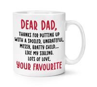 Caro Papà Ringraziamento Per Mettendo Fino con Una Spoiled Child 284ml Tazza Day