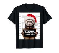 Caro Santa I Can Explain Ferret Funny Christmas Design Maglietta