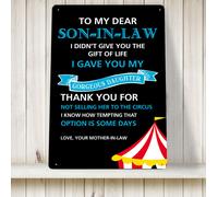 Caro Son IN Law,I Ha Dato You My Splendido Figlia Divertente Famiglia A4 Metallo