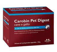 NBF Lanes Integratore granulare Carobin Pet Digest digestivo per cane e gatto 30 bustine da 5 g