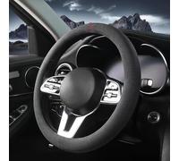 Carodi Coprivolante universale da 38,1 cm, in pelle e microfibra, tessuto con tecnologia traspirante, antiscivolo, confortevole, caldo in inverno e fresco in estate, verde (nero + rosso)