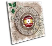 Carol Gift Silent Night Record Christmas SINGLE TELA parete arte foto stampa