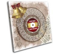 Carol Gift Silent Night Record Christmas SINGLE TELA parete arte foto stampa
