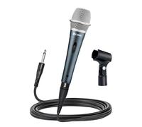 CAROL Microfono dinamico con Super-Cardioid E dur-916S, ottimizzato per tutte le applicazioni vocali, riduce al minimo il rumore di gestione senza compromettere la qualità del suono (Silver Edition) (Silver)