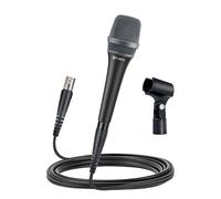 CAROL Microfono vocale cablato AC-900 XLR - Microfono dinamico supercardioide con tecnologia AHNC a doppio motore di cancellazione del rumore per canto, karaoke, palco e studio, include clip per