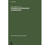 Carol Neidle Studies in Romance Languages (Copertina rigida)