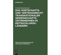 Carola Staudenm Das Wirtschafts- Und Vertragsrecht Transnatio (Copertina rigida)